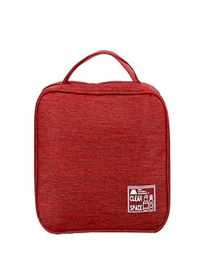 ستايليز حقيبة مستحضرات تجميل ستايليز للسفر للرجال والنساء، حقيبة أدوات تجميل معلقة، حقيبة مكياج، حقيبة مستحضرات تجميل مقاومة للماء، منظم سفر للإكسسوارات والشامبو (لون أحمر خمري - S11087) - Image 1